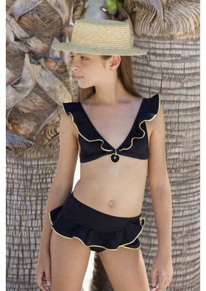 Chıca Siyah 50UV Kız Çocuk Bikini Takımı By Nessi Byrd fiyatları