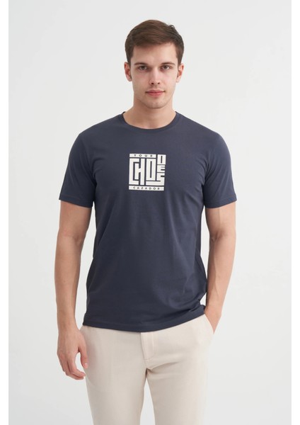 Bisiklet Yaka Siyah Erkek T-Shirt 4165