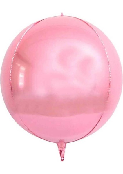 Folyo Balon 22 Inç Küre Top Şekilli Toz Pembe Renkli Parti Balonu