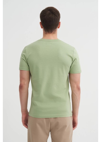 Bisiklet Yaka Yeşil Erkek T-Shirt 4165