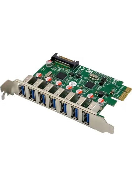 3127 Pci-E Express 7 Port USB 3.0 Kart Hub Çoklayıcı Çoğaltıcı