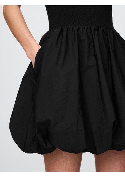 Kadın Siyah Balon Mini Elbise fiyatları