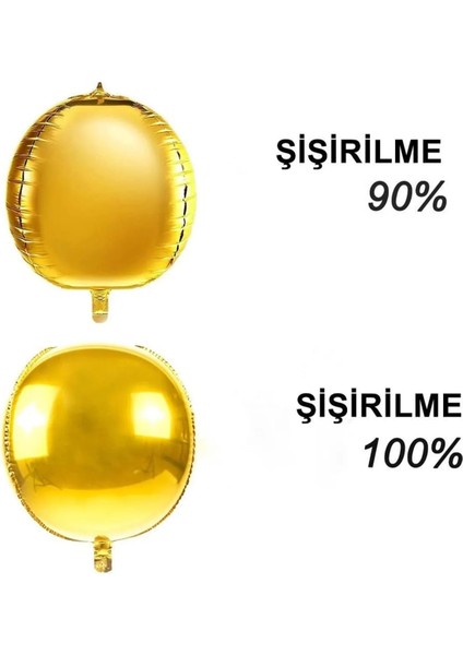 Folyo Balon 22 Inç Küre Top Şekilli Açık Mavi Renkli Parti Balonu