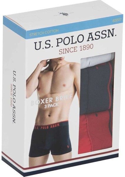 Erkek, Lisanslı, Uspa, Pamuklu, Ekonomik, Çeyizlik,3'lü Boxer Set (Kutulu)