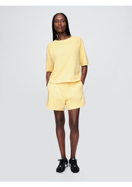 Kadın Sarı Gap Logo Fransız Havlu Kumaşı T-Shirt indirimleri