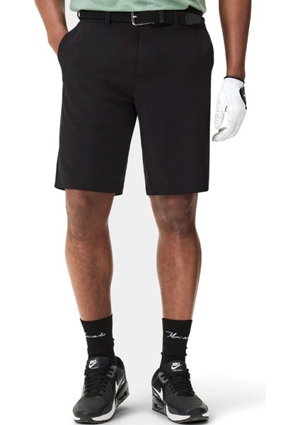Dört Yönlü Esnek Golf Şortu Siyah SO20190214
