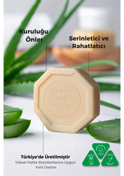 Aloe Vera Özlü Taş Sabun Nemlendirici ve Gözenek Destekleyici Bakım - 125 gr fiyatları