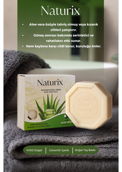 Aloe Vera Özlü Taş Sabun Nemlendirici ve Gözenek Destekleyici Bakım - 125 gr modelleri