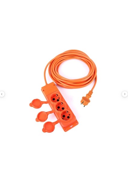 3'lü 10 Metre 3*1,5mm² Uzatma Kablosu - Turuncu fiyatları