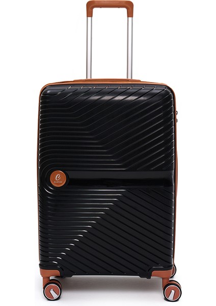 4’lü Valiz Seti Elatae Exclusive Pro Polipropilen Kırılmaz Büyük - Orta - Kabin Boy ve Makyaj 5239 modelleri