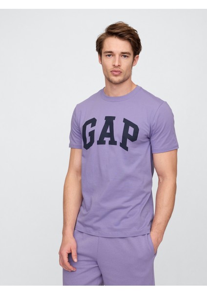 Erkek Mor Everyday Soft Gap Logo T-Shirt