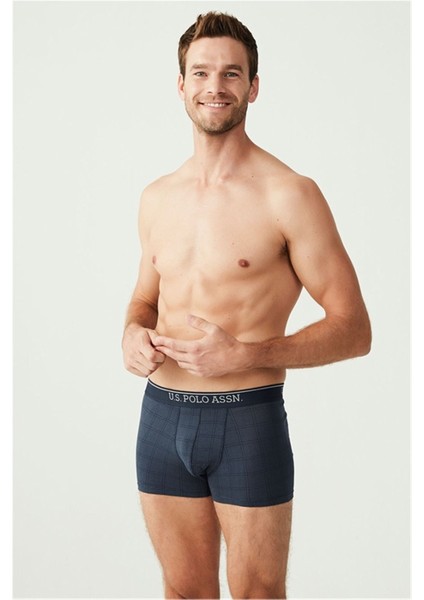 Erkek Lacivert - Gri Melanj - Indigo 3 Lü Boxer fırsatları