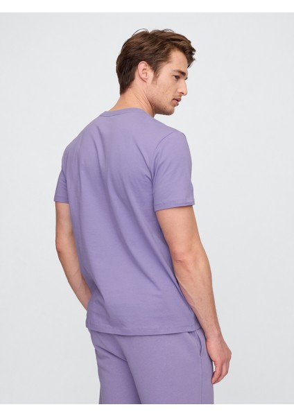 Erkek Mor Everyday Soft Gap Logo T-Shirt