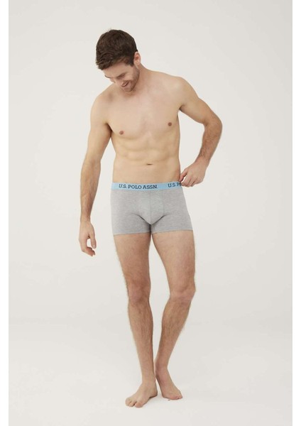 Erkek Lacivert - Mint - Antrasit Melanj 3 Lü Boxer 80446 modelleri