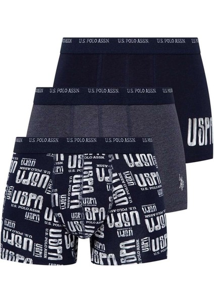Erkek Lacivert 3' Lü Boxer