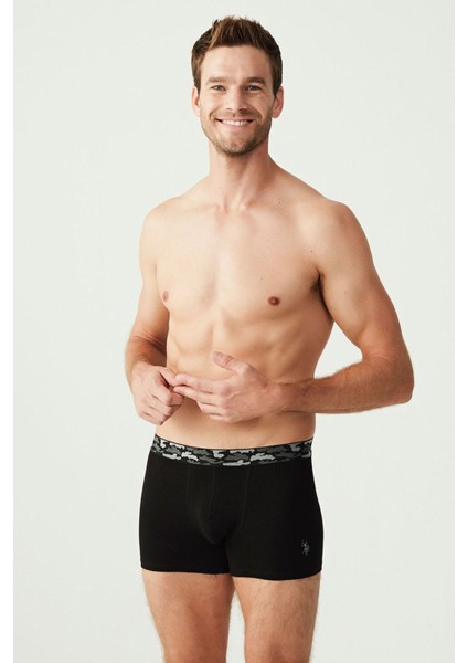 Erkek Antrasit Melanj - Siyah 3 Lü Boxer fırsatları