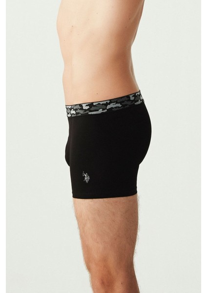 Erkek Antrasit Melanj - Siyah 3 Lü Boxer indirimleri