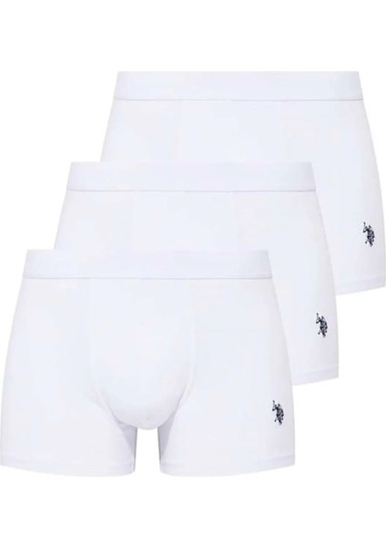 Erkek, Lisanslı, Uspa, Beyaz, 3'lü Modal Boxer