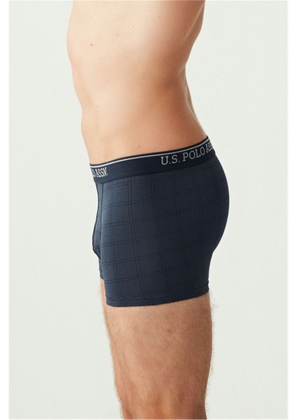 Erkek Lacivert - Gri Melanj - Indigo 3 Lü Boxer