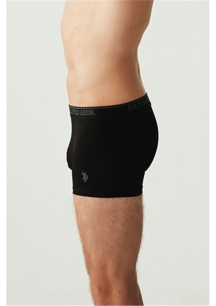 Erkek, Lisanslı, Uspa, Siyah, Pamuklu 3'lü Boxer