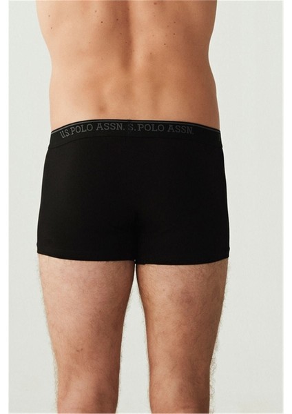 Erkek, Lisanslı, Uspa, Siyah, Pamuklu 3'lü Boxer