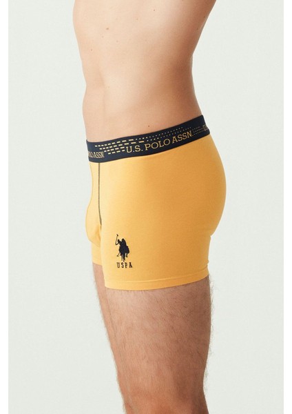 Erkek Saks - Lacivert - Sarı 3 Lü Boxer