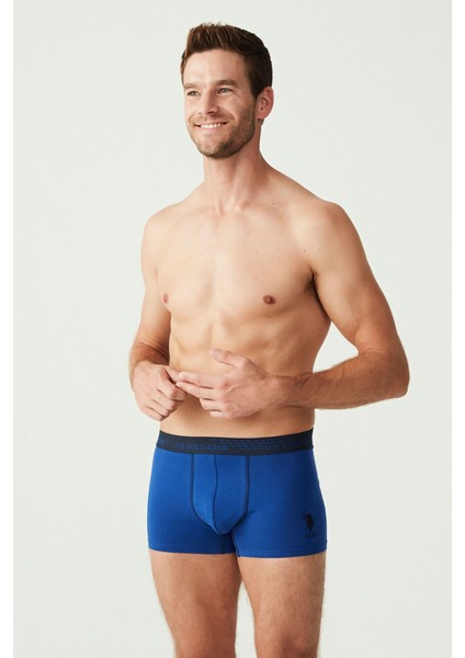 Erkek Saks - Lacivert - Sarı 3 Lü Boxer