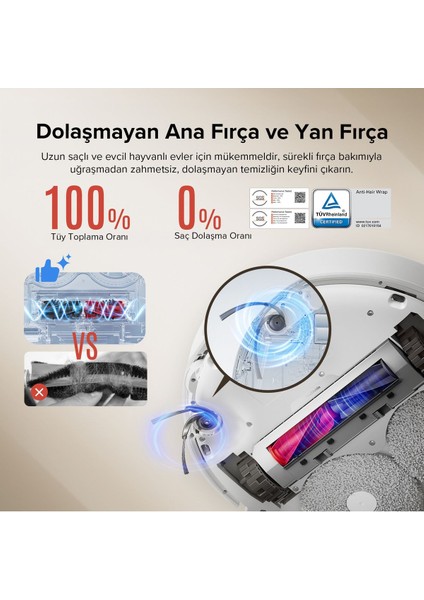 Qrevo Curv Akıllı Robot Süpürge Beyaz