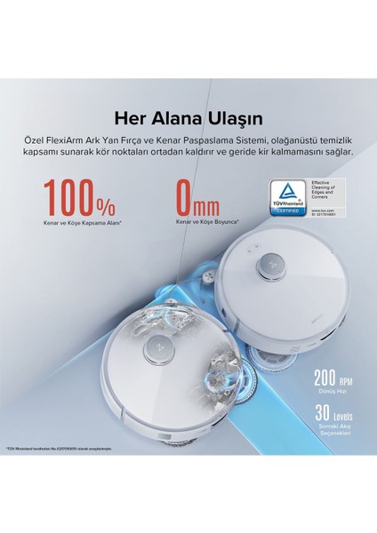 Qrevo Curv Akıllı Robot Süpürge Beyaz