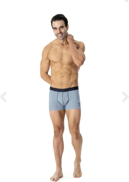 Erkek, Uspa, Lisanslı, Sax-Lacivert-Baskılı, % 95 Pamuk 3'lü Boxer