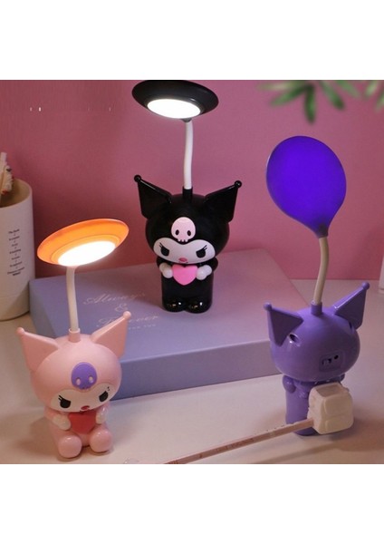Sanrio Kawai Kuromi LED Şarzlı Çocuk Odası Masa Lambası