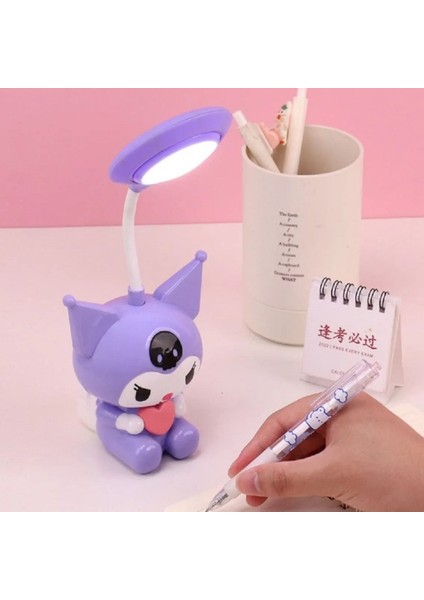 Sanrio Kawai Kuromi LED Şarzlı Çocuk Odası Masa Lambası