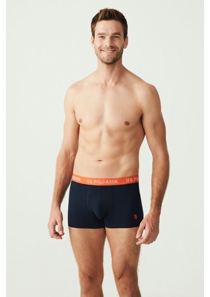 Erkek, Lisanslı, Uspa, Lacivert, Pamuklu 3'lü Boxer