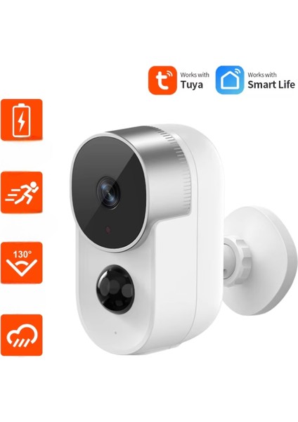 Tuya 1080P Wifi %100 Kablosuz Şarjlı Kamera 4-6 Ay Bekleme Süresi
