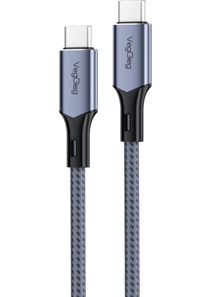 100W 5A E-Mark Çipli Pd Type-C To Type-C Hızlı Şarj ve Data Kablosu 1.2 Metre