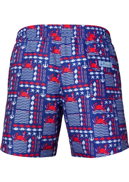 Yengeç Üç Cepli Içi Fileli Bel Lastik ve Bağlama Ipli Erkek Deniz Şortu fiyatları