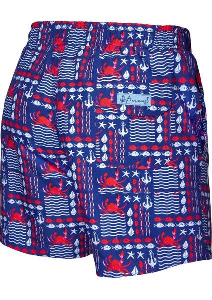 Yengeç Üç Cepli Içi Fileli Bel Lastik ve Bağlama Ipli Erkek Deniz Şortu fırsatları