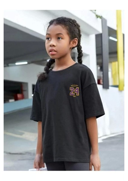 Çocuk Unisex Baskılı T-Shirt - Siyah modelleri