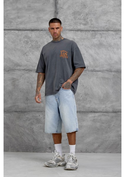 Füme Los Angeles Yıkamalı Oversize Tshirt fiyatları