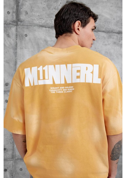 Hardal M11 Yazılı Oversize Tshirt