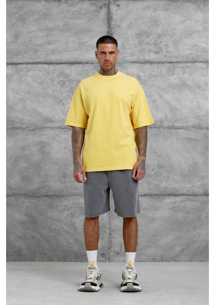 Sarı Basic Oversize Tshirt fiyatları