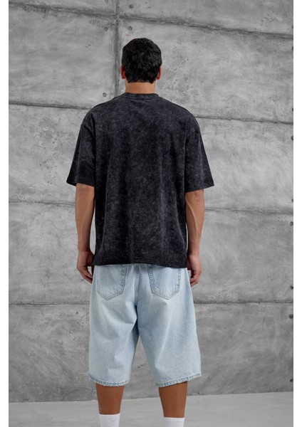 Siyah Mrnearly Yazılı Oversize Tshirt indirimleri