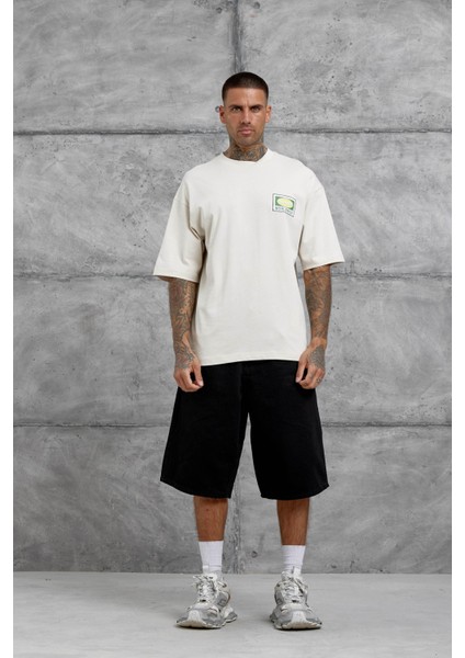 Krem Brand Worldwide Oversize Tshirt fırsatları