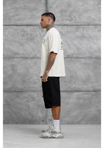 Krem Brand Worldwide Oversize Tshirt indirimleri