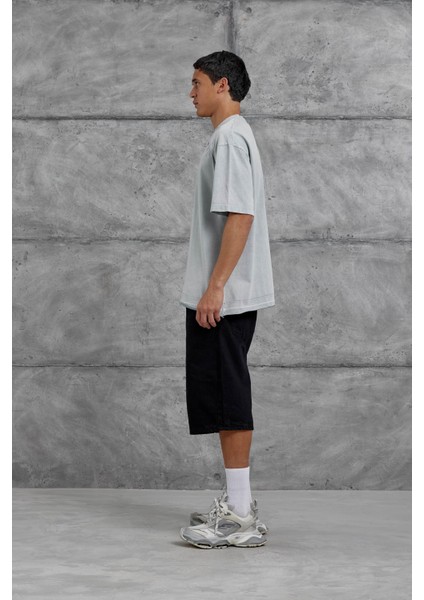 Gri Parçalı Yıkamalı Oversize Tshirt fırsatları