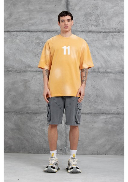 Hardal M11 Yazılı Oversize Tshirt fırsatları