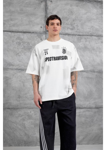 Beyaz Spectravision Detaylı Oversize Tshirt fiyatları