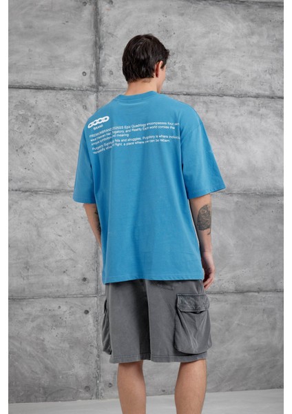 Mavi Good Yazılı Oversize Tshirt