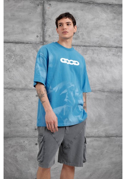 Mavi Good Yazılı Oversize Tshirt fiyatları