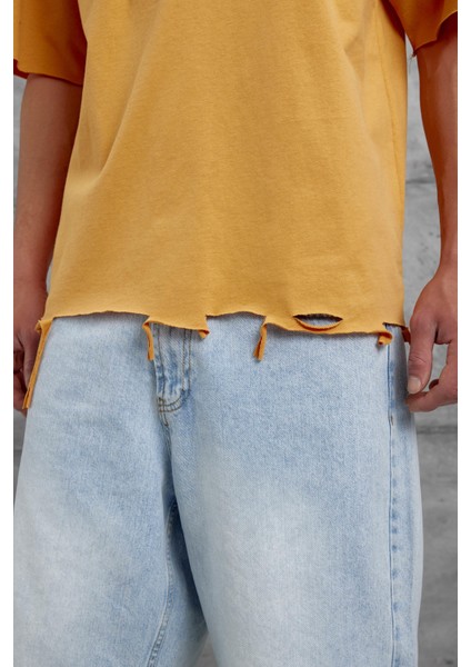 Hardal Rolling Stone Yazılı Oversize Tshirt modelleri